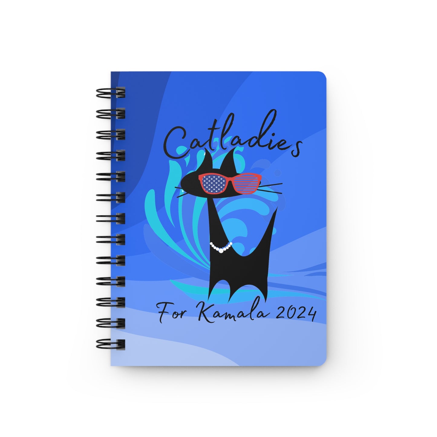 Cat Ladies for Kamala 2024 Writing Inspiration Sketch Spiral Bound Journal