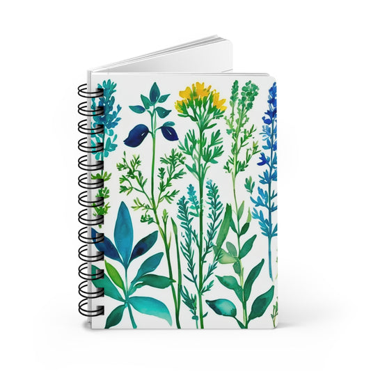 Spring Herbs Writing Sketch Inspiration Spiral Bound Journal